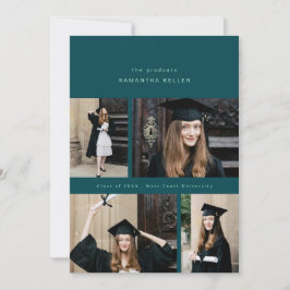 Elegante minimalistische collage van 4 foto's foto aankondiging