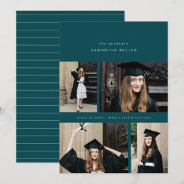 Elegante minimalistische collage van 4 foto's foto aankondiging