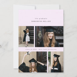 Elegante minimalistische collage van 4 foto's foto aankondiging