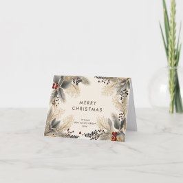 Elegante minimalistische corporate Bohemian Kerstm Feestdagen Kaart