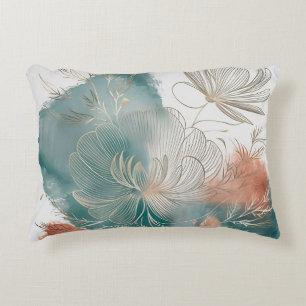 Elegante minimalistische Cosmo Line kunst met goud Accent Kussen