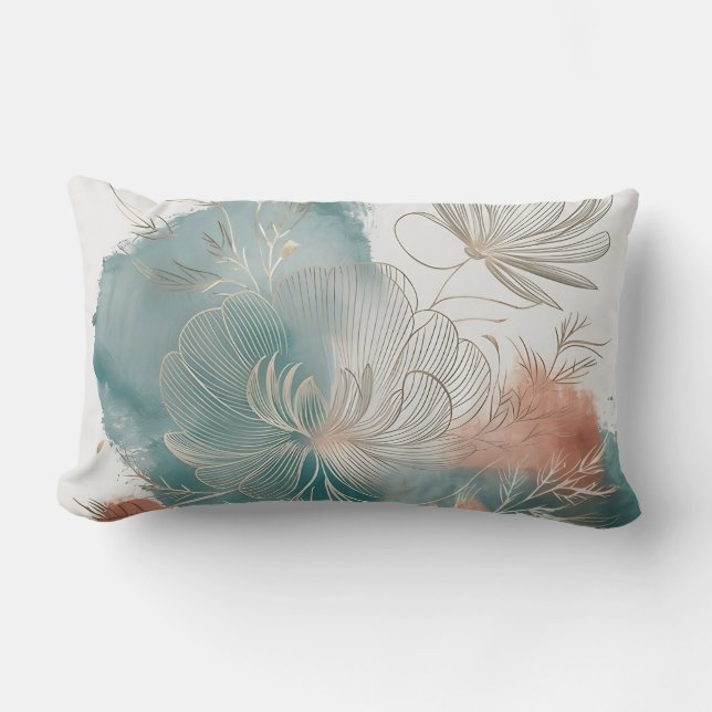 Elegante minimalistische Cosmo Line kunst met goud Buitenkussen (Voorkant)