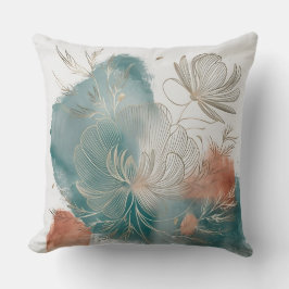 Elegante minimalistische Cosmo Line kunst met goud Kussen