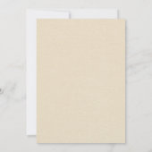 Elegante minimalistische crème linnen effect bruil kaart (Achterkant)