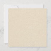 Elegante minimalistische crème linnen effect bruil save the date (Achterkant)