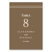 Elegante minimalistische crème taupe bruiloft kaart (Achterkant)
