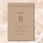 Elegante minimalistische crème taupe bruiloft kaart