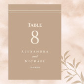 Elegante minimalistische crème taupe bruiloft kaart