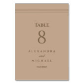 Elegante minimalistische crème taupe bruiloft kaart (Voorkant)