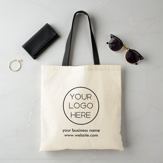 Elegante minimalistische custom business Logo Tote Bag