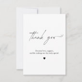 Elegante Minimalistische Dank Je Modern Eenvoudig Bedankkaart (Voorkant)