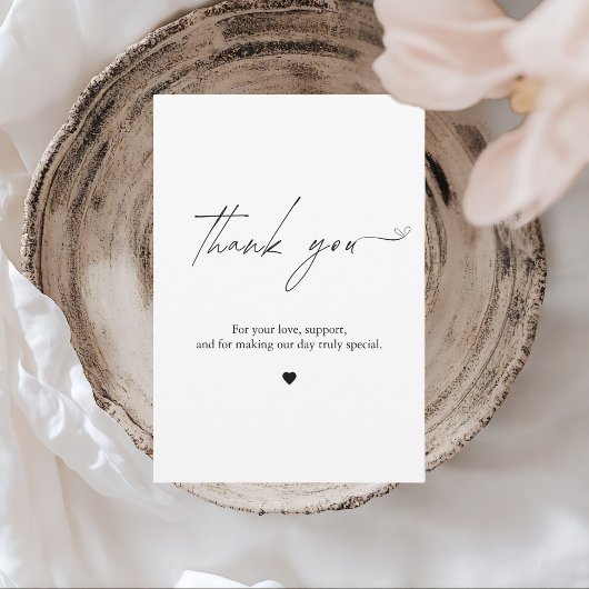 Elegante Minimalistische Dank Je Modern Eenvoudig Bedankkaart