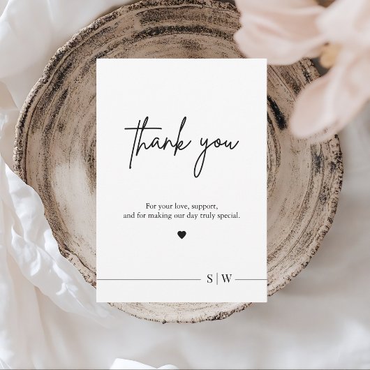 Elegante Minimalistische Dankkaart Bedankkaart