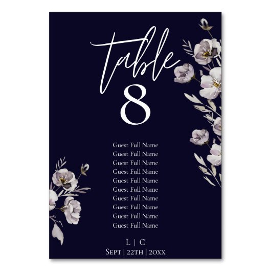 Elegante minimalistische dark navy waterverf 10 ga kaart (Voorkant)