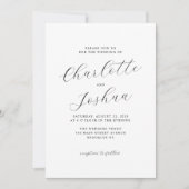 Elegante minimalistische details RSVP QR-code brui Kaart (Voorkant)