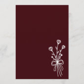 Elegante Minimalistische Diep Bordeaux Kaart (Voorkant)