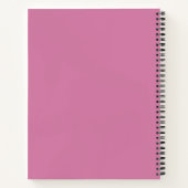 Elegante minimalistische diep roze monogram naam notitieboek (Achterkant)