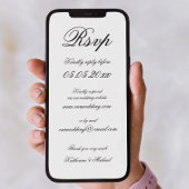 Elegante Minimalistische Digitale Trouw Uitnodigin Kaart