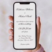 Elegante Minimalistische Digitale Trouw Uitnodigin Kaart