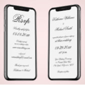 Elegante Minimalistische Digitale Trouw Uitnodigin Kaart