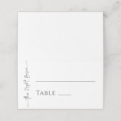 Elegante Minimalistische Dinner Gevouwen Plaatskaa Plaatskaartje (Buitenkant ongevouwen)