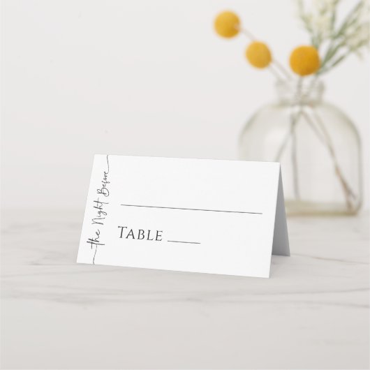 Elegante Minimalistische Dinner Gevouwen Plaatskaa Plaatskaartje (Voorkant)