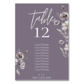 Elegante minimalistische donkere paarse waterverf  kaart (Voorkant)