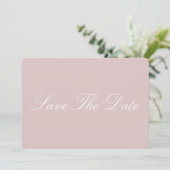 Elegante Minimalistische Donkere Save the date (Staand voorkant)