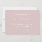 Elegante Minimalistische Donkere Save the date (Achterkant)