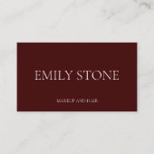 Elegante minimalistische donkerrode professionele  visitekaartje (Voorkant)