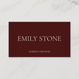 Elegante minimalistische donkerrode professionele  visitekaartje