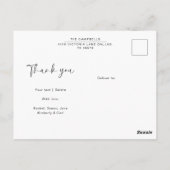 Elegante minimalistische doop | Baby shower dank u Briefkaart (Achterkant)