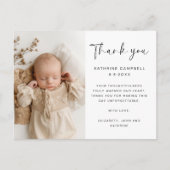Elegante minimalistische doop | Baby shower dank u Briefkaart (Voorkant)