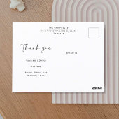 Elegante minimalistische doop | Baby shower dank u Briefkaart