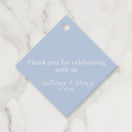 Elegante minimalistische Dusty Blue Favoriet Label