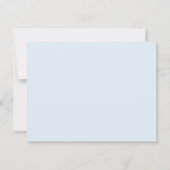 Elegante minimalistische Dusty Blue Save the Date (Achterkant)