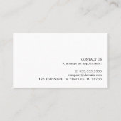 Elegante minimalistische Ecru White Coupon Salon (Achterkant)