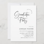 Elegante Minimalistische Eén FOTO Afstudeerfeest Kaart (Voorkant)