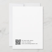 Elegante minimalistische één foto QR code bruiloft Save The Date (Achterkant)