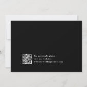 Elegante minimalistische één foto QR code bruiloft Save The Date (Achterkant)