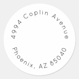 Elegante Minimalistische Eenvoudige Bruidsdouche A Ronde Sticker