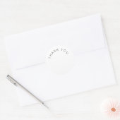 Elegante Minimalistische Eenvoudige Bruidsdouche D Ronde Sticker (Envelop)