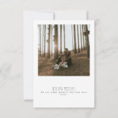 Elegante minimalistische eenvoudige bruiloft met 2 kaart (Achterkant)