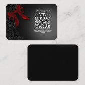 Elegante minimalistische eenvoudige klassieke rode informatiekaartje (Voorkant / Achterkant)