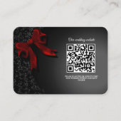 Elegante minimalistische eenvoudige klassieke rode informatiekaartje (Voorkant)