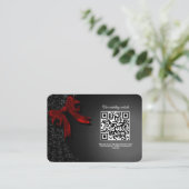 Elegante minimalistische eenvoudige klassieke rode informatiekaartje (Staand voorkant)