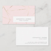 Elegante minimalistische eenvoudige moderne blush  visitekaartje (Voorkant / Achterkant)