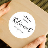 Elegante minimalistische eenvoudige pensioenpartij ronde sticker