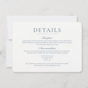 Elegante Minimalistische Eenvoudige Trouwdetails U Kaart