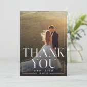 Elegante Minimalistische Eenvoudige Typografie Fot Bedankkaart (Staand voorkant)